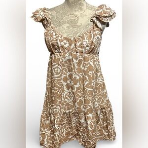 NWT BLU PEPPER BABYDOLL FLORAL DRESS WOMAN SIZE SMALL